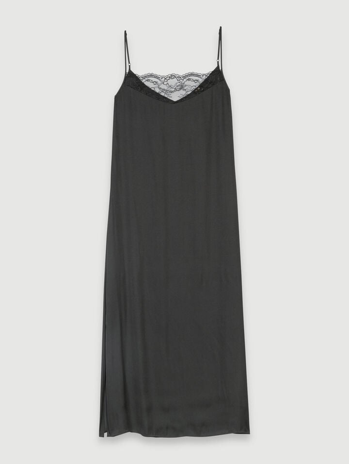 Long satin dress