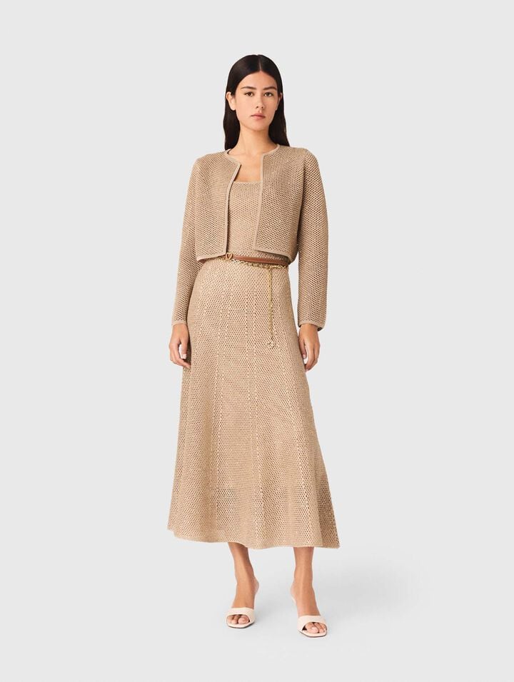 Cardigan en maille strass&eacute;e