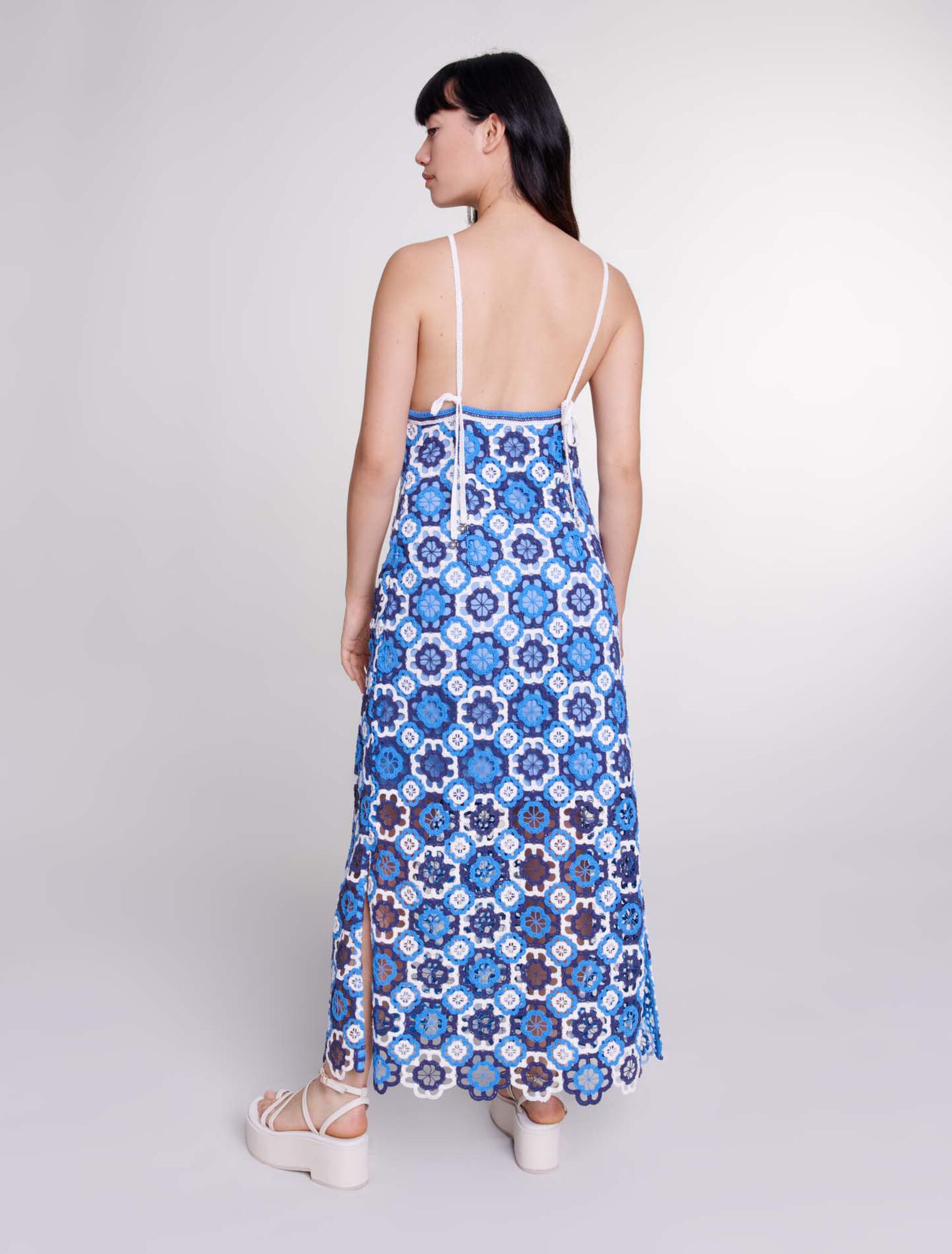 Robe tricolore en crochet