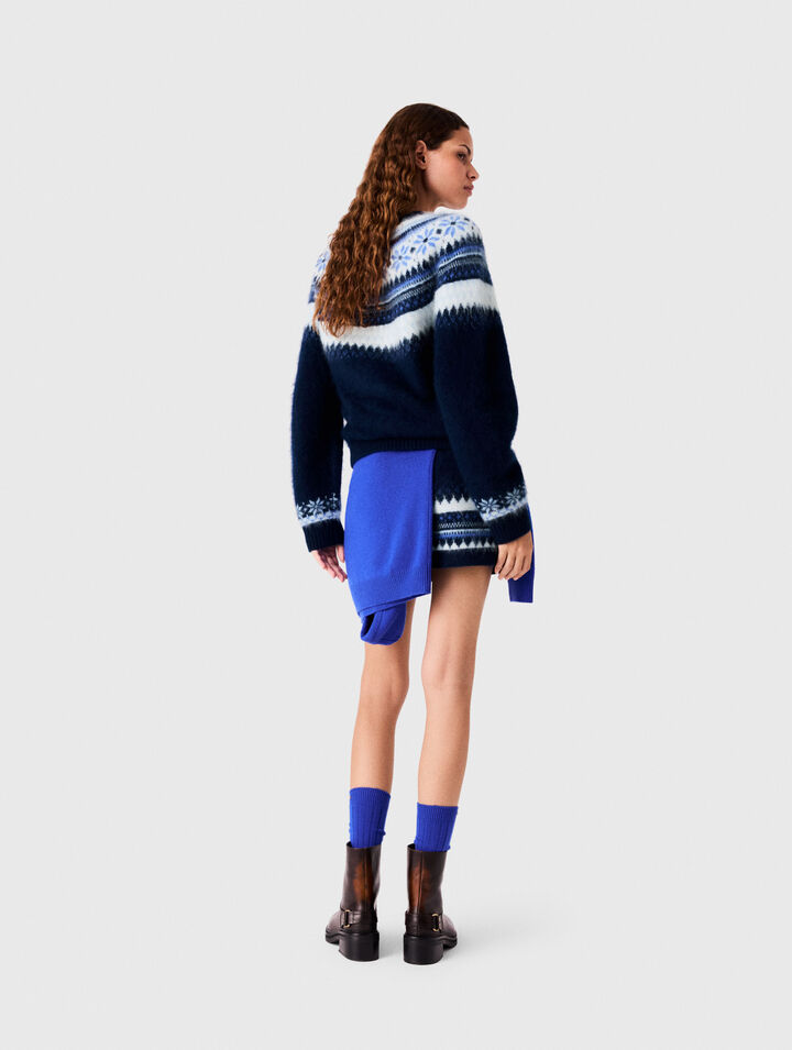 Jacquard knit sweater
