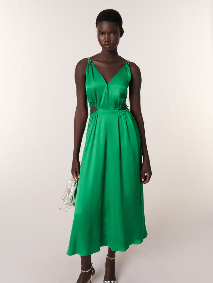 Satin-look maxi dress