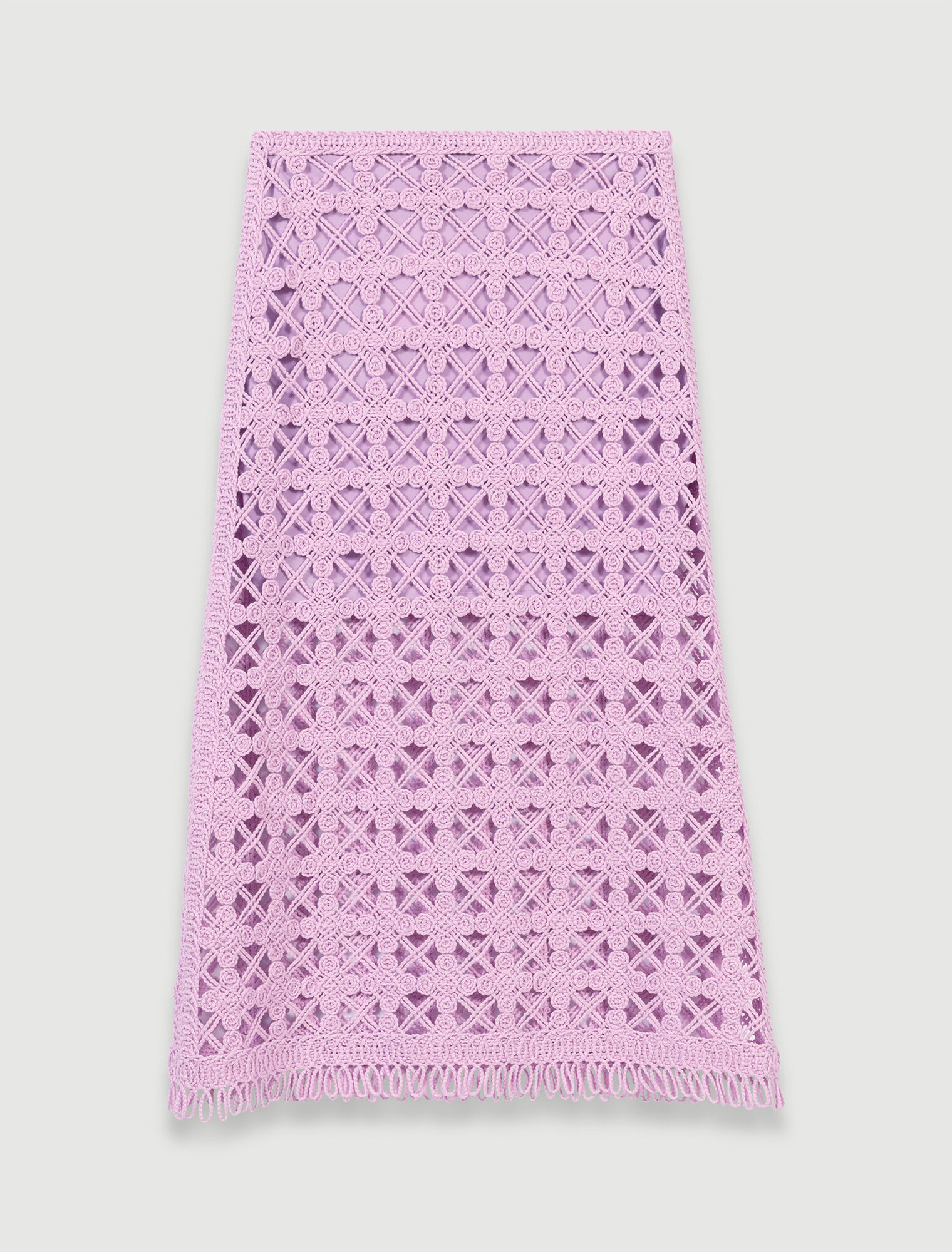 Jupe midi en crochet