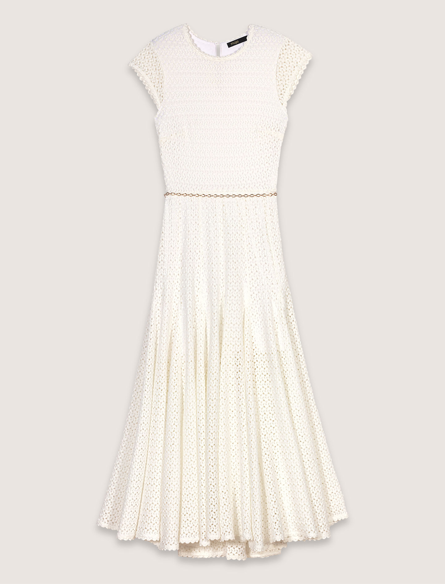 ワンピース Fallett crochet knit maxi dress 4FK682 Crochet-knit maxi dress White For Women | Maje