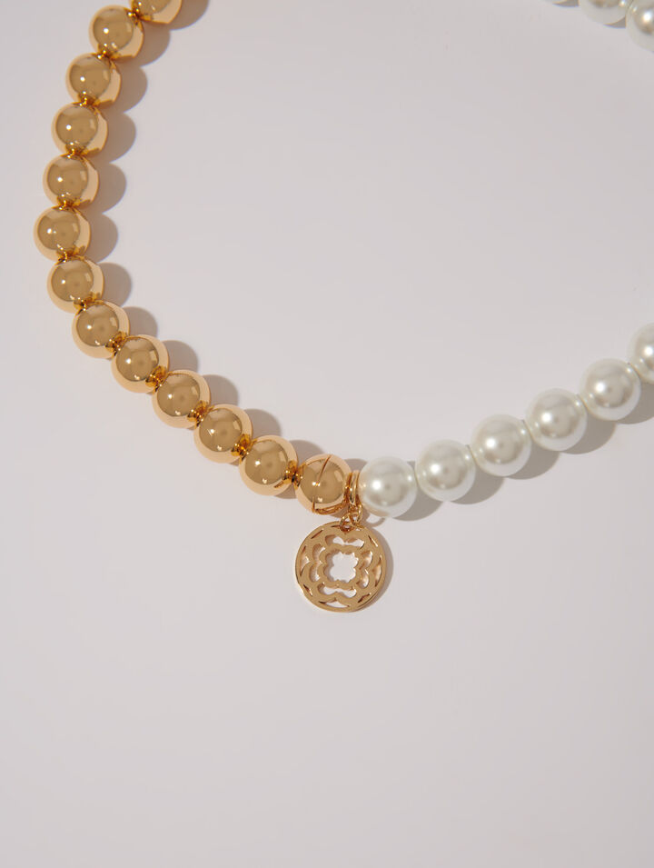 Collier chocker en mix de perles