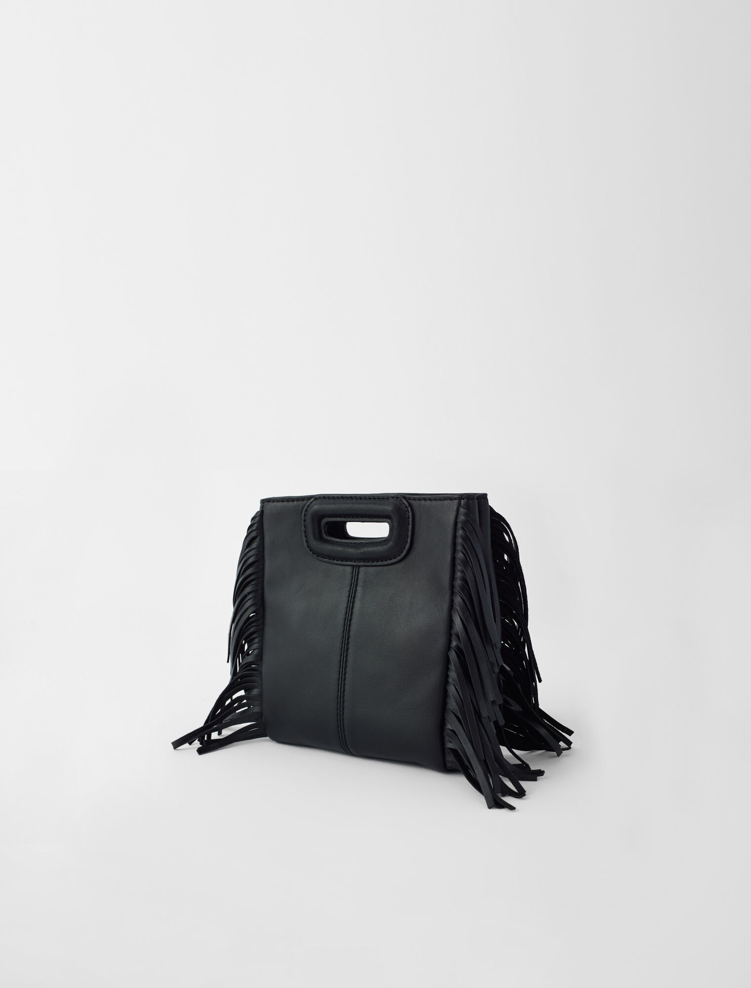 Leather mini M bag with chain