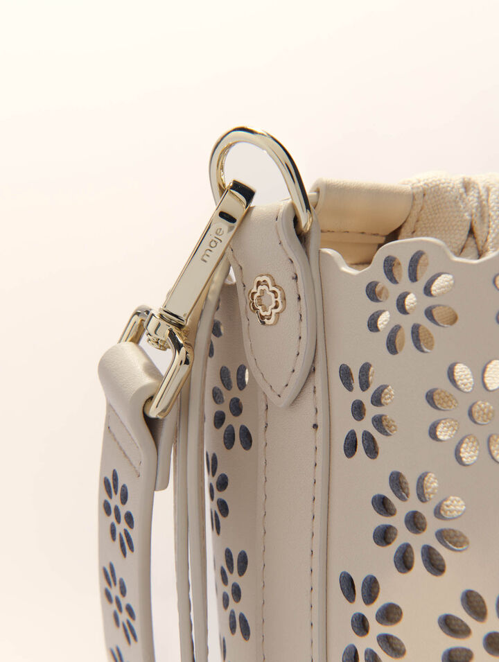 Sac seau en cuir perforé