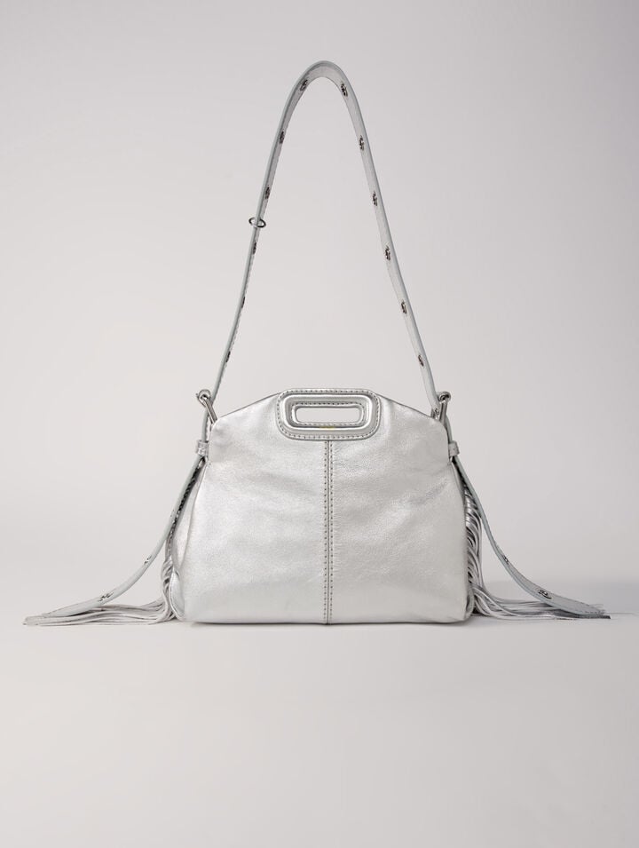 Metallic leather mini Miss M bag