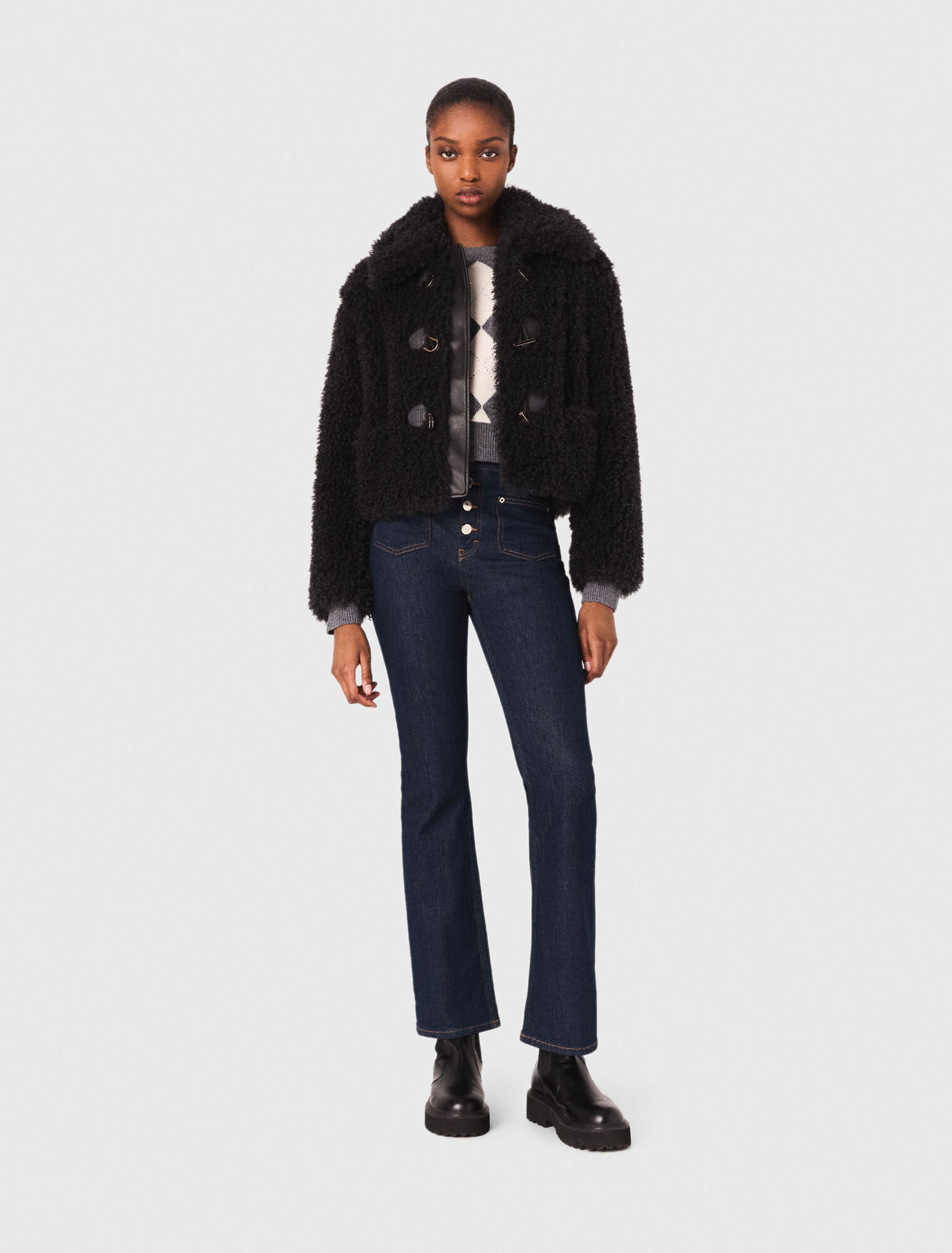 Manteau court en bouclette