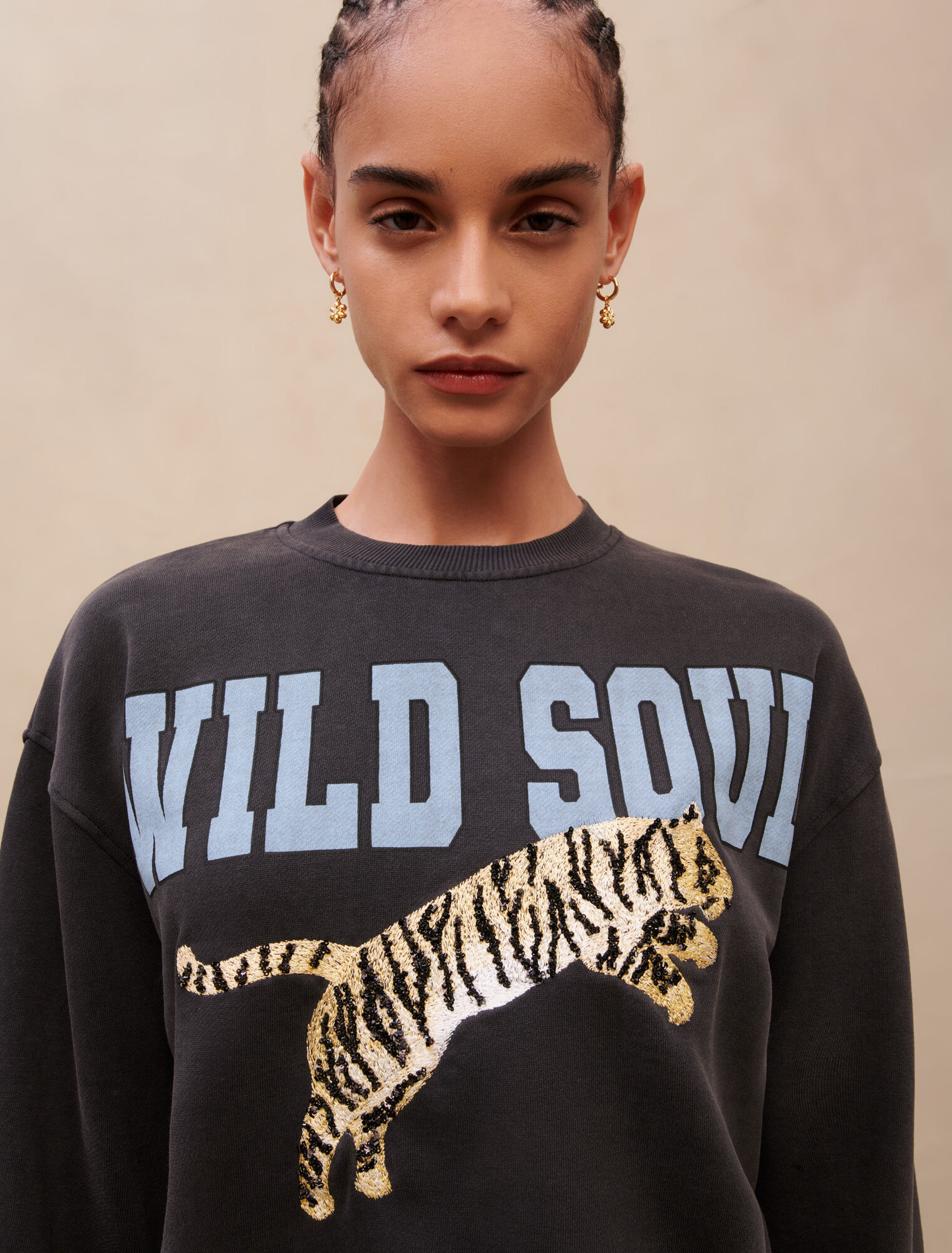 Sweat en coton imprimé