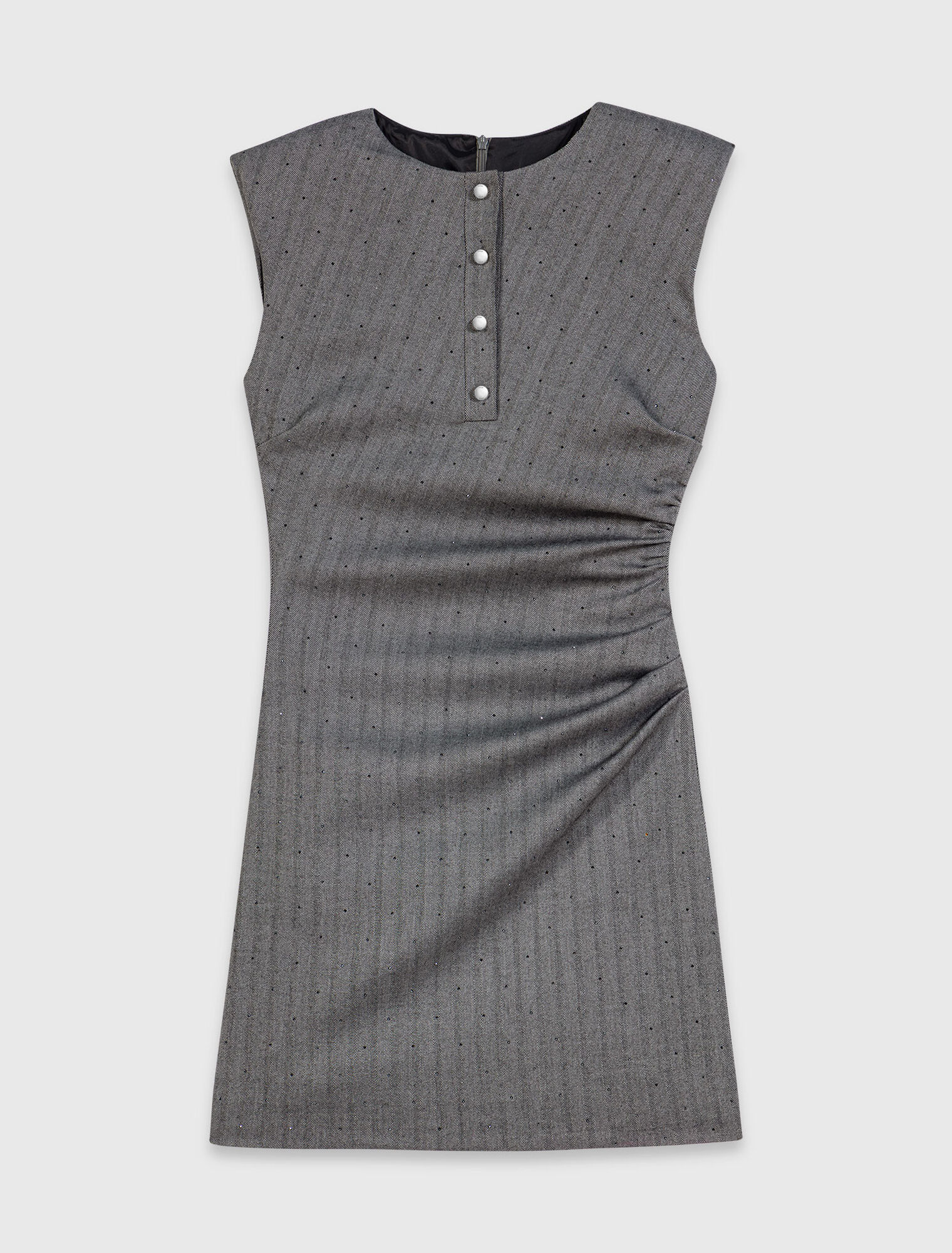Short rhinestone tailored dress
