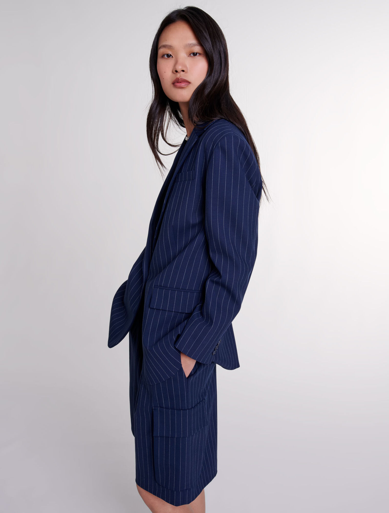 Veste de tailleur à rayures