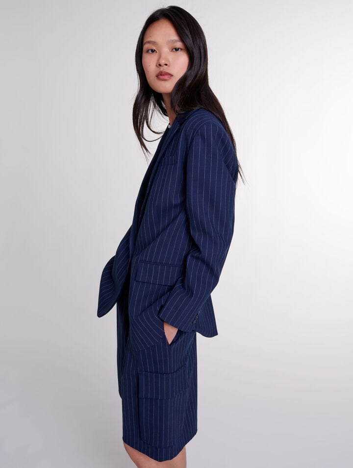 Veste de tailleur à rayures