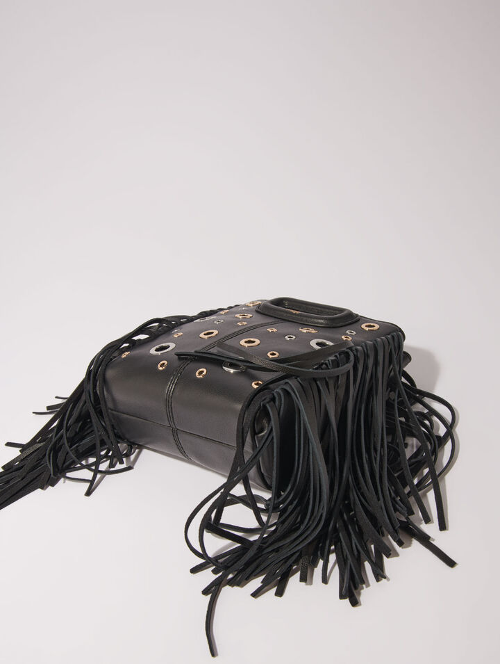 Sac M mini en cuir et œillets