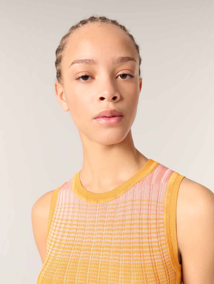 Robe longue en maille tie&dye