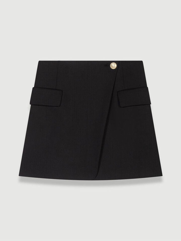 Jupe portefeuille asymétrique