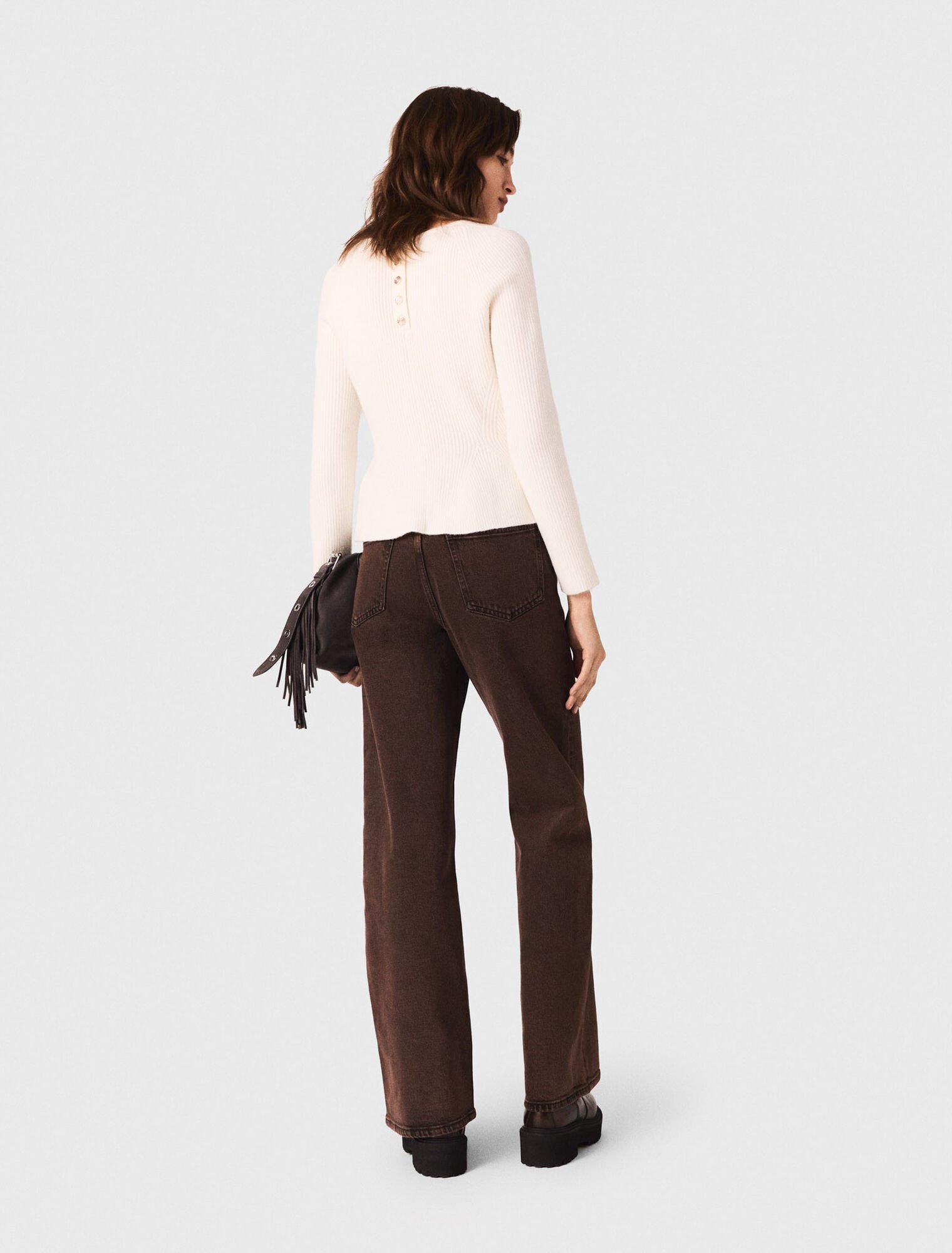 Jean bootcut avec cha&icirc;ne