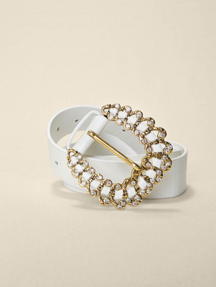 Ceinture à boucle ornée de strass