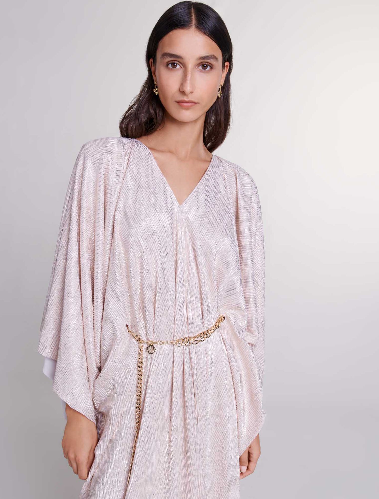 Robe longue à ceinture
