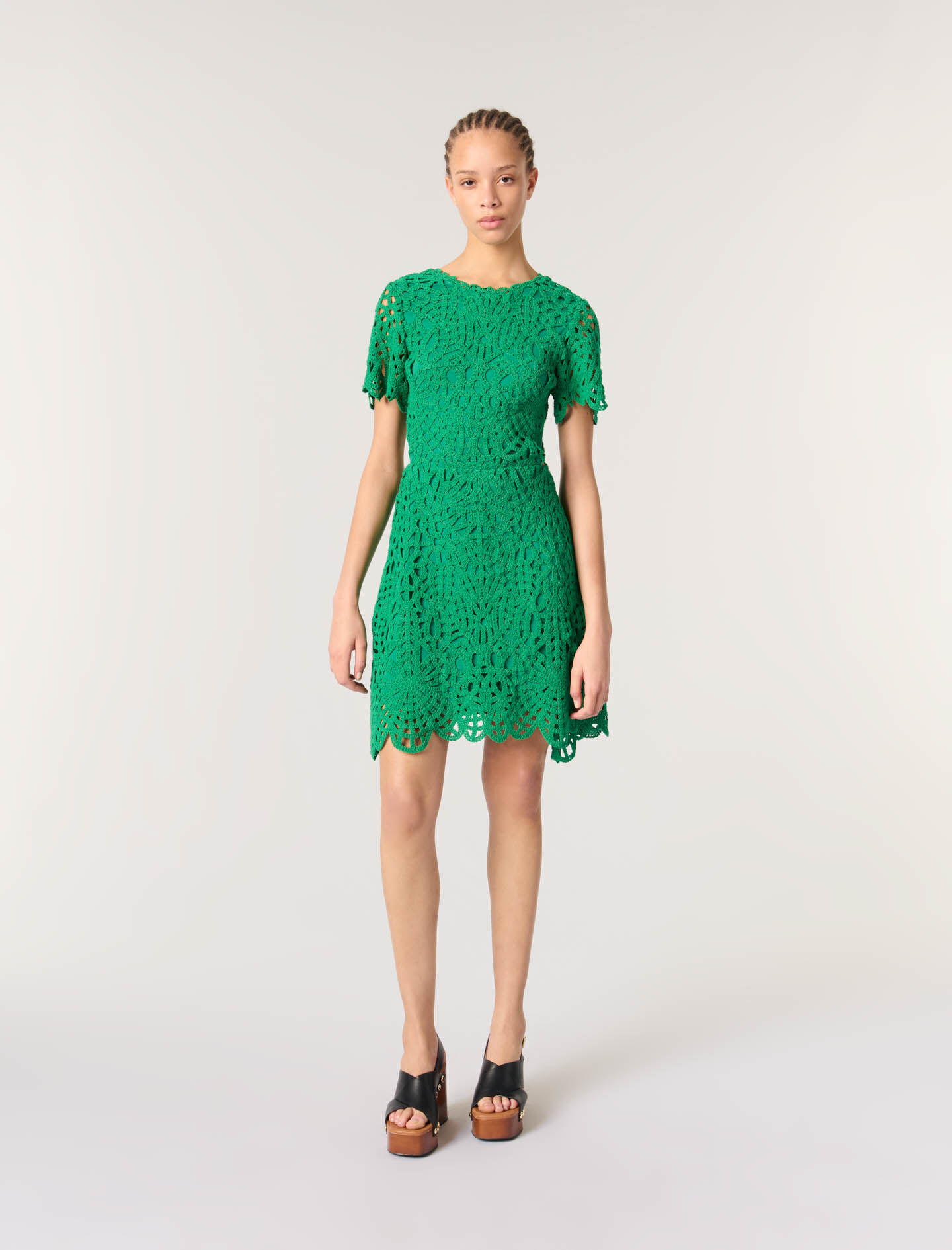 MAJE [マージ] Gifuu Crochet Dress Beaded crochet maxi dress