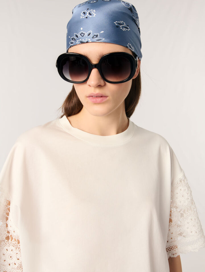 Tee-shirt à manches en crochet