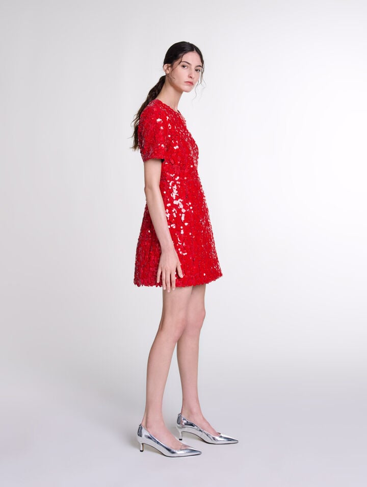 Pointed mirrored leather pumps