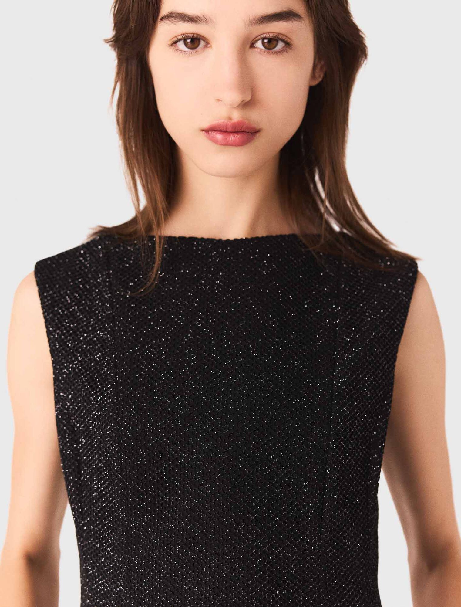 Rhinestone flared short dress