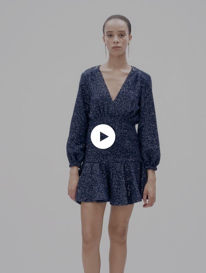 Robe courte &agrave; sequins