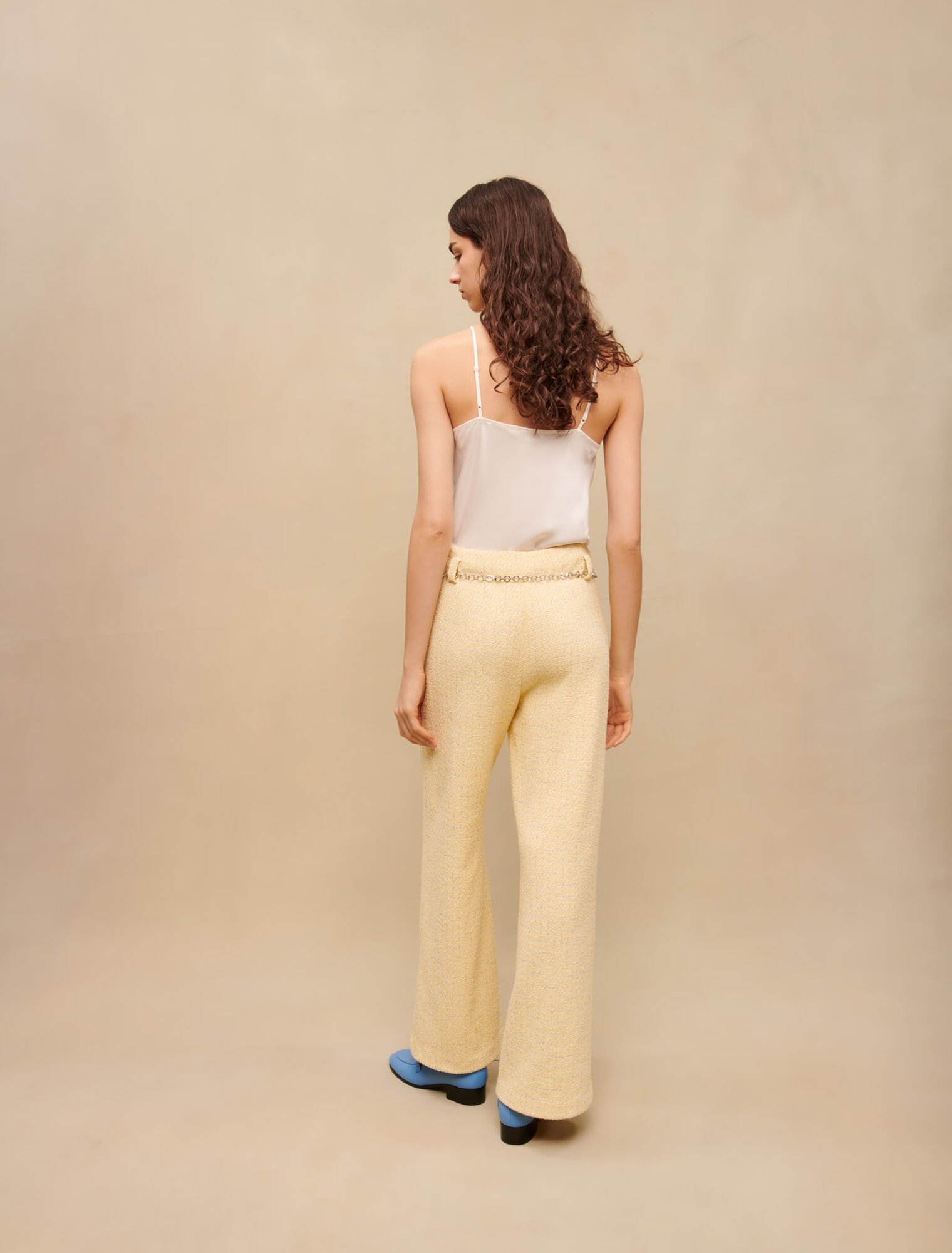 Top en satin de soie et dentelles