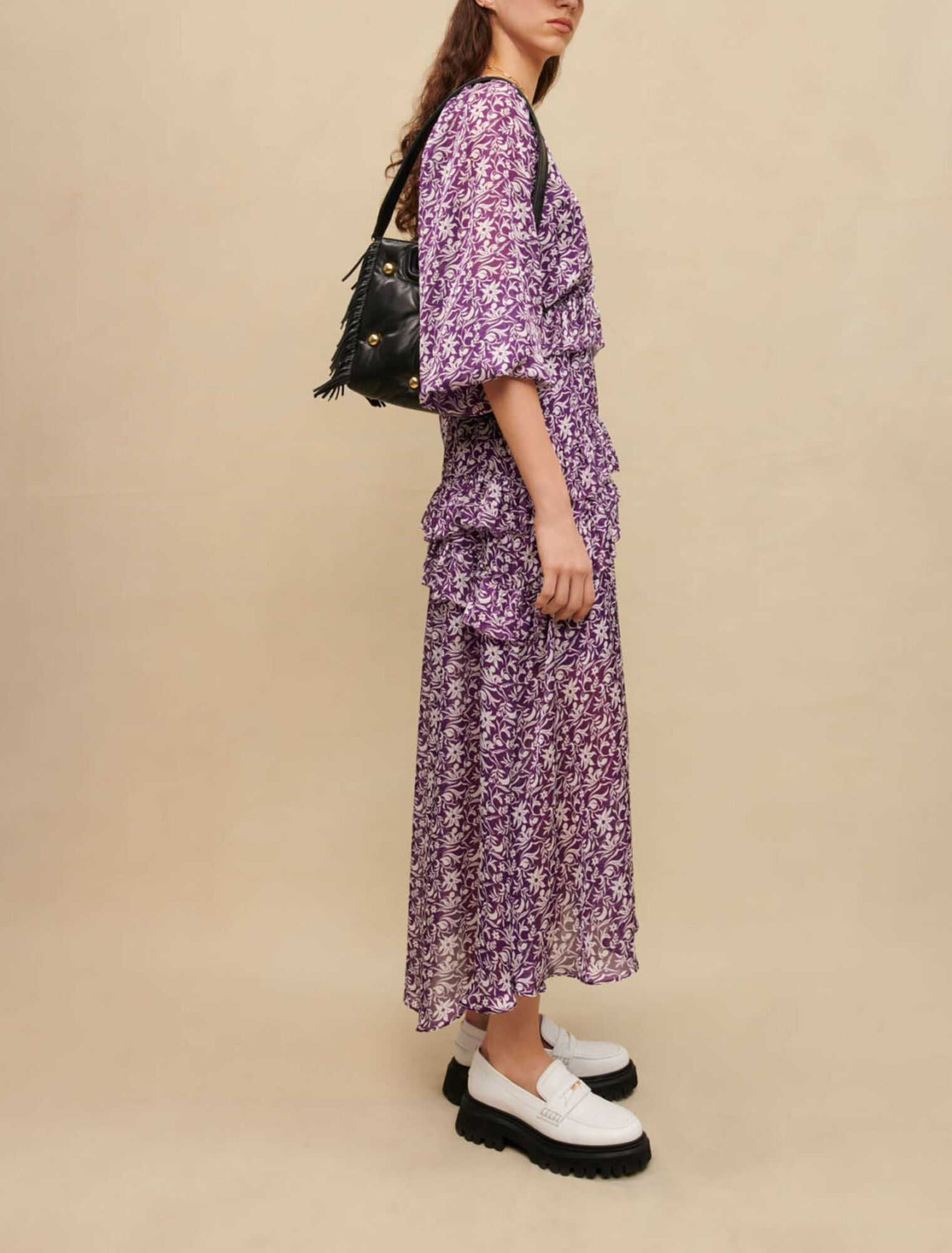 Floral print maxi dress