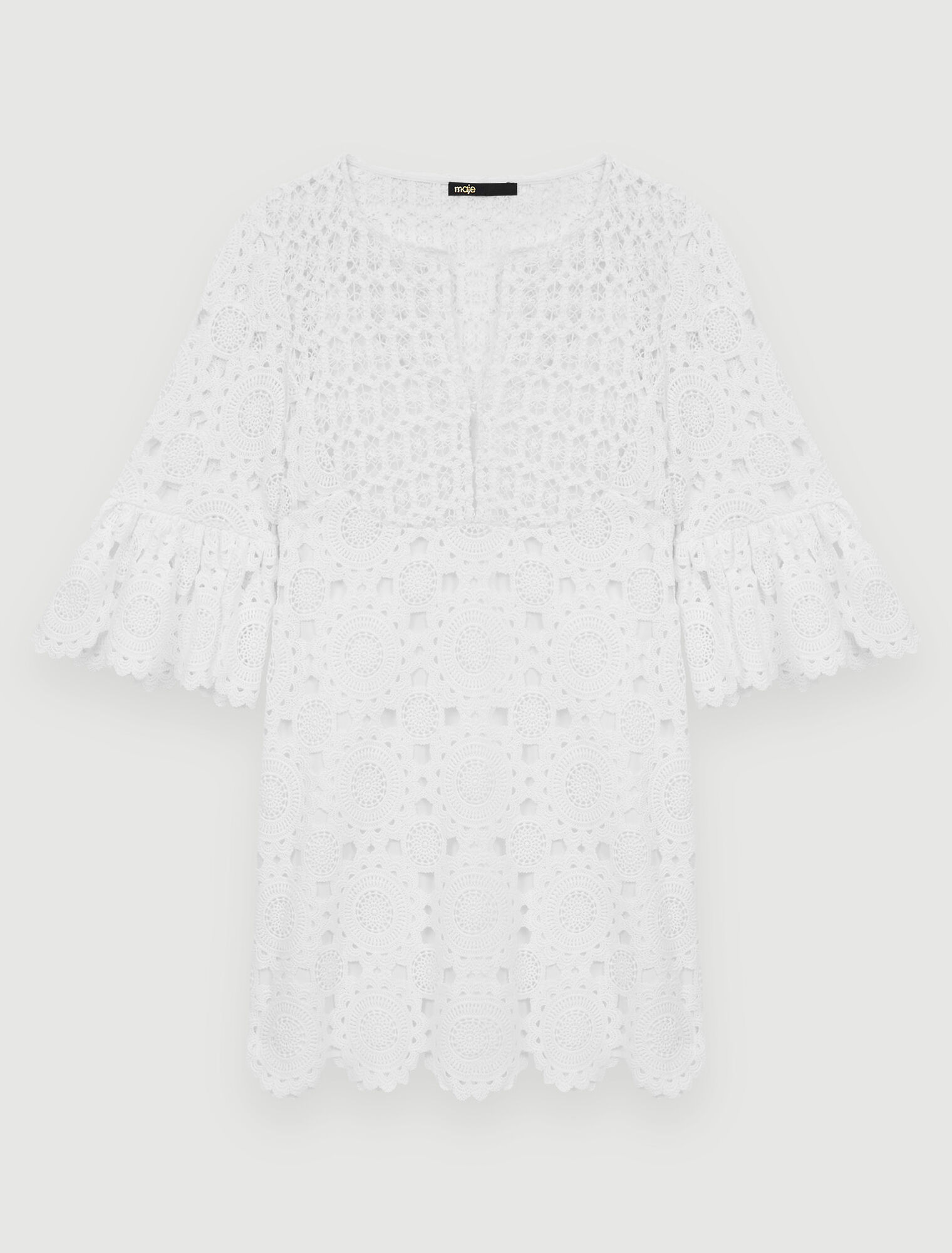 Robe en guipure droite