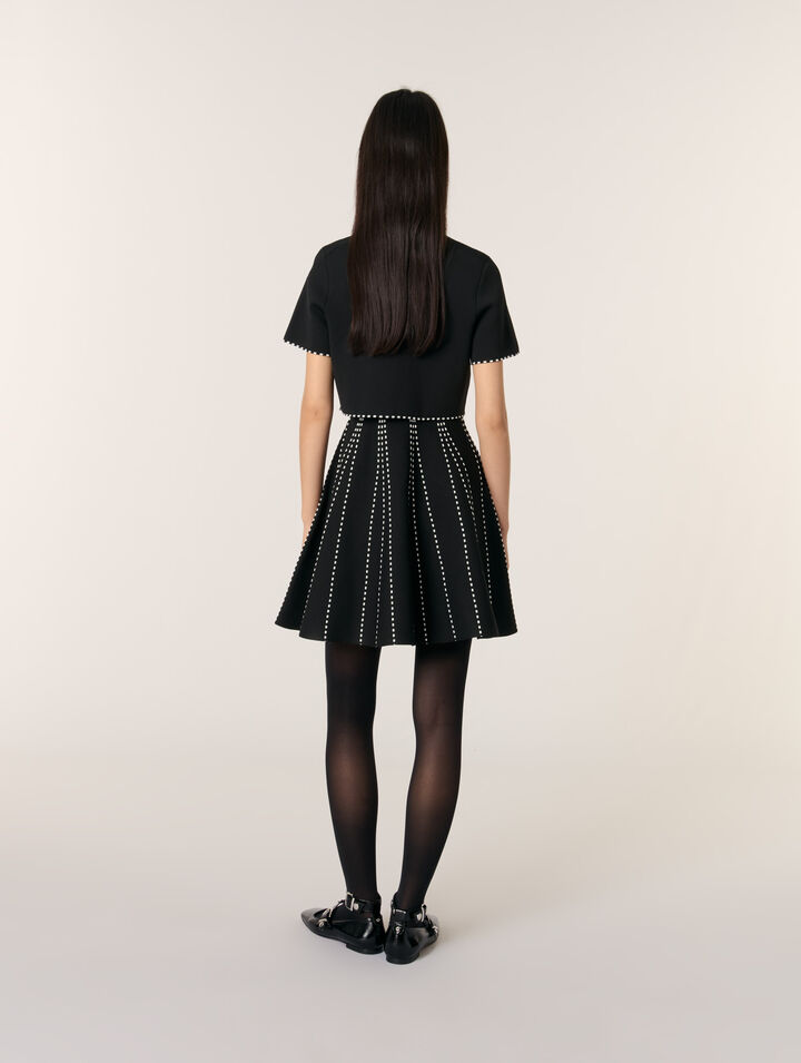 Cropped short sleeve cardigan