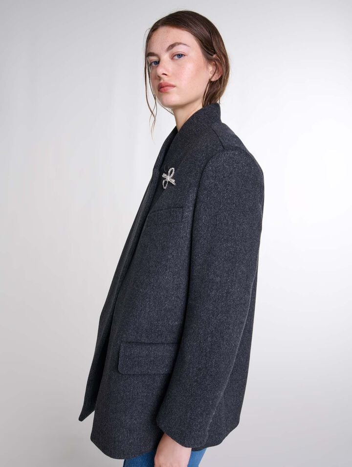 Manteau court en laine