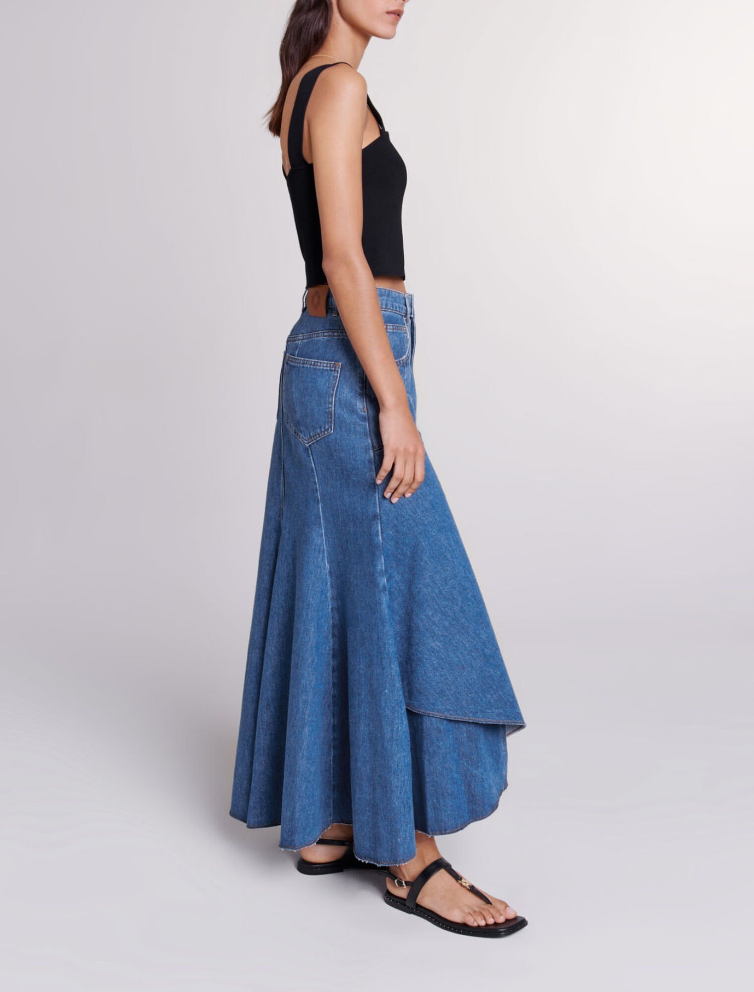 Jupe en denim asymétrique