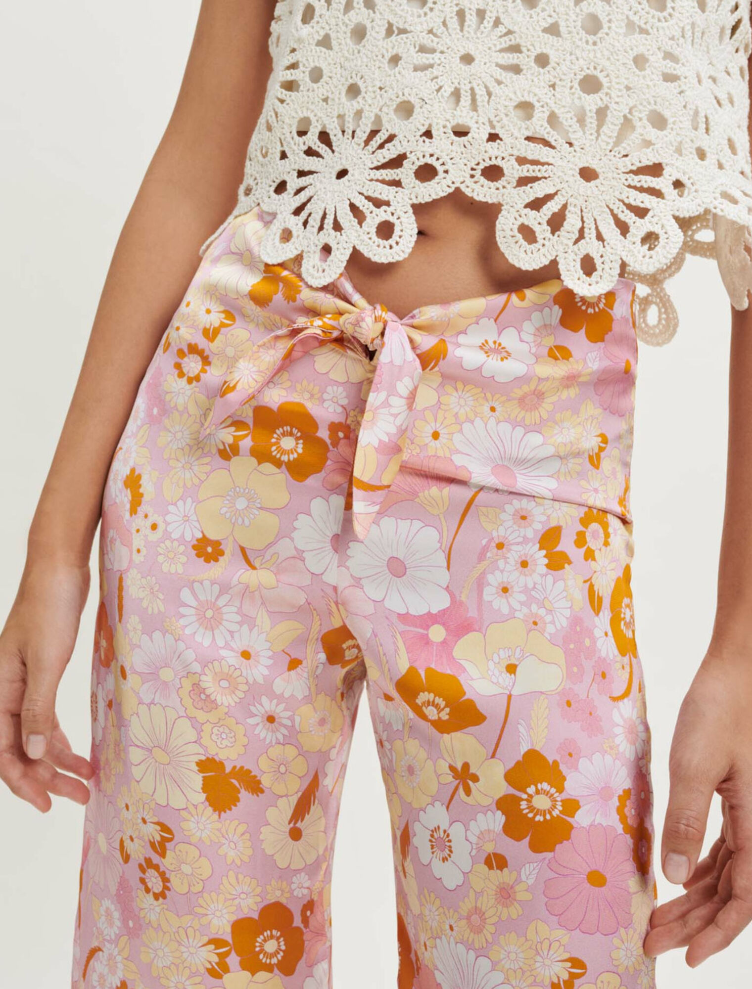 Fluid Flower Power print pants