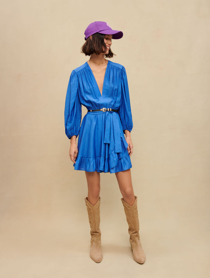 Robe courte à volant