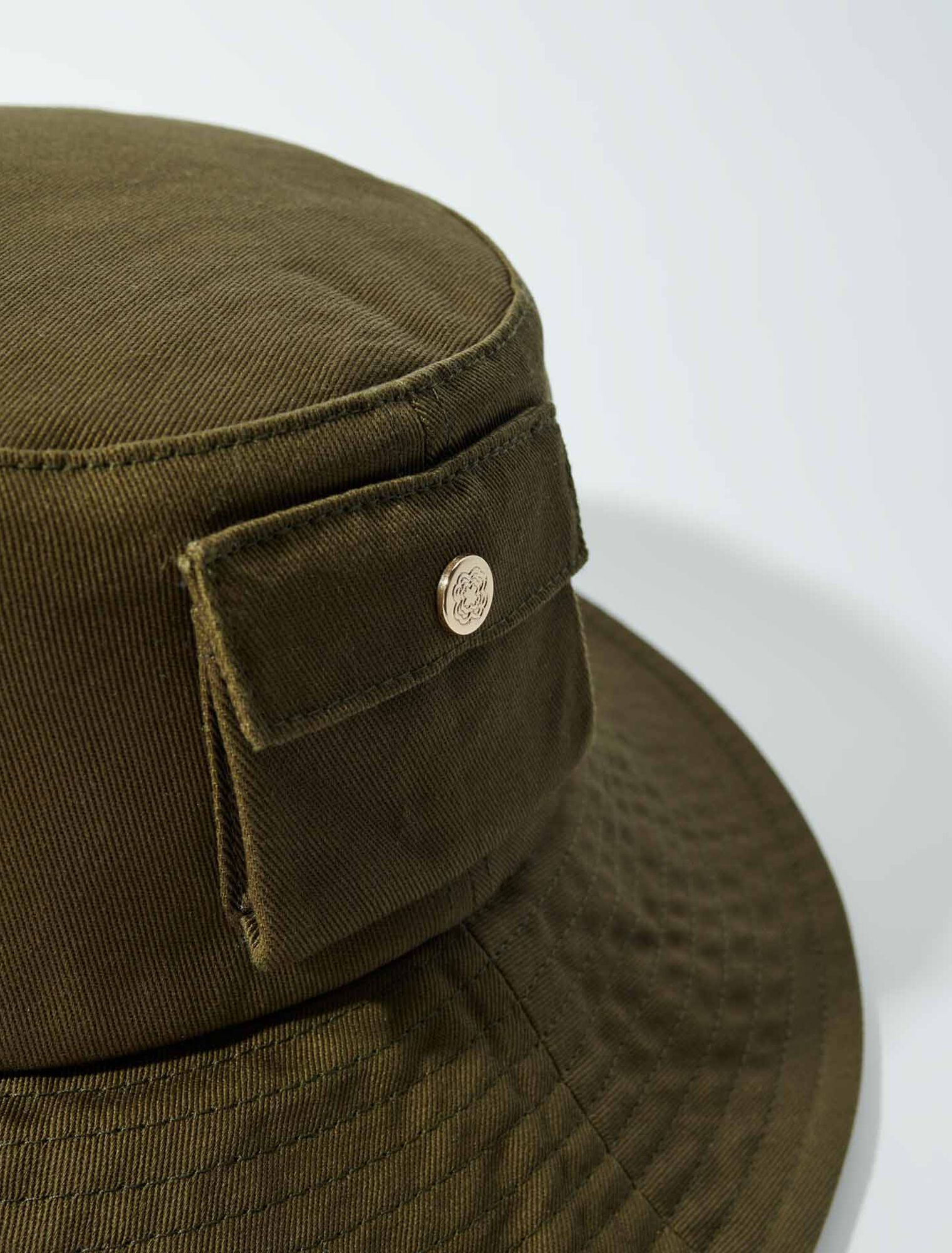 Beaded drawstring bucket hat
