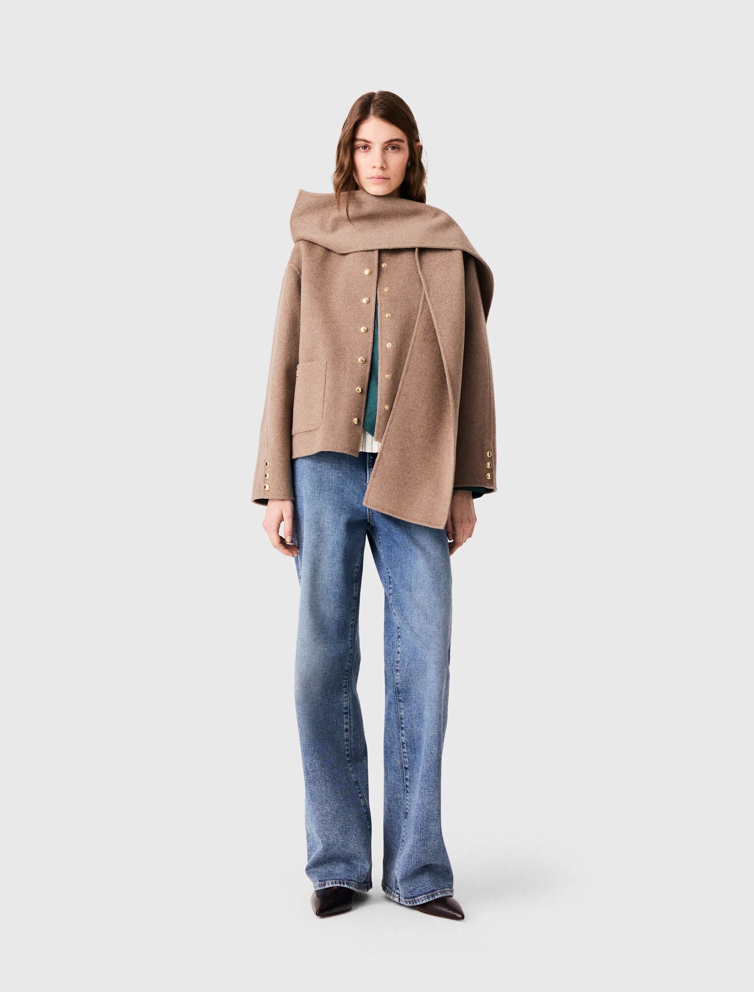 Short double-faced coat