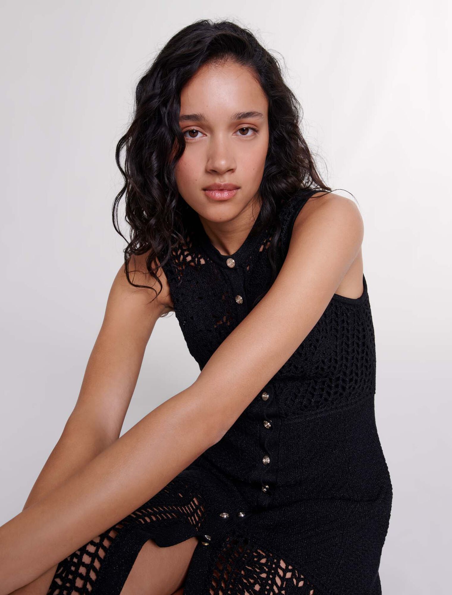 Robe longue en crochet