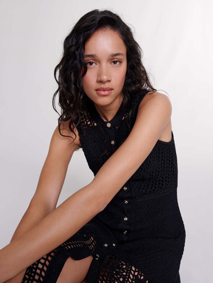 Robe longue en crochet