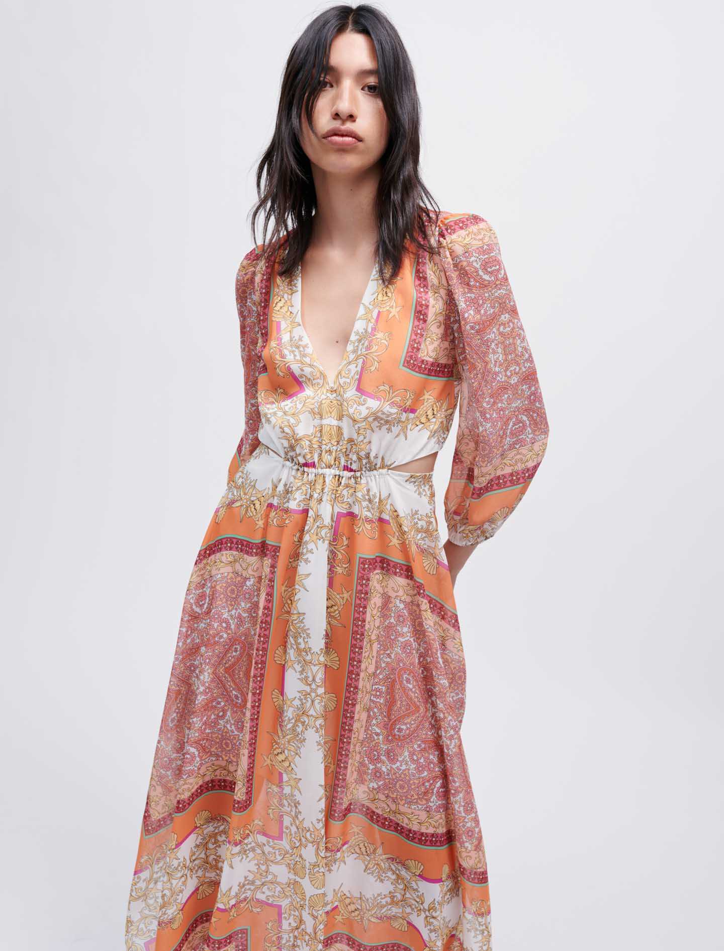 Robe maje foulard outlet