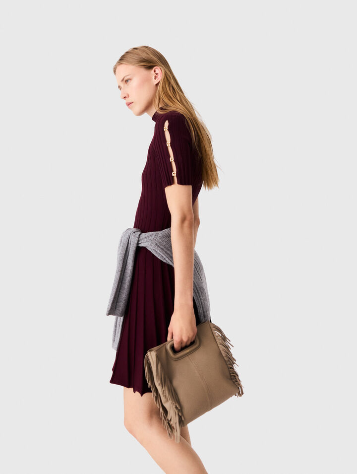 High-neck short skater dress
