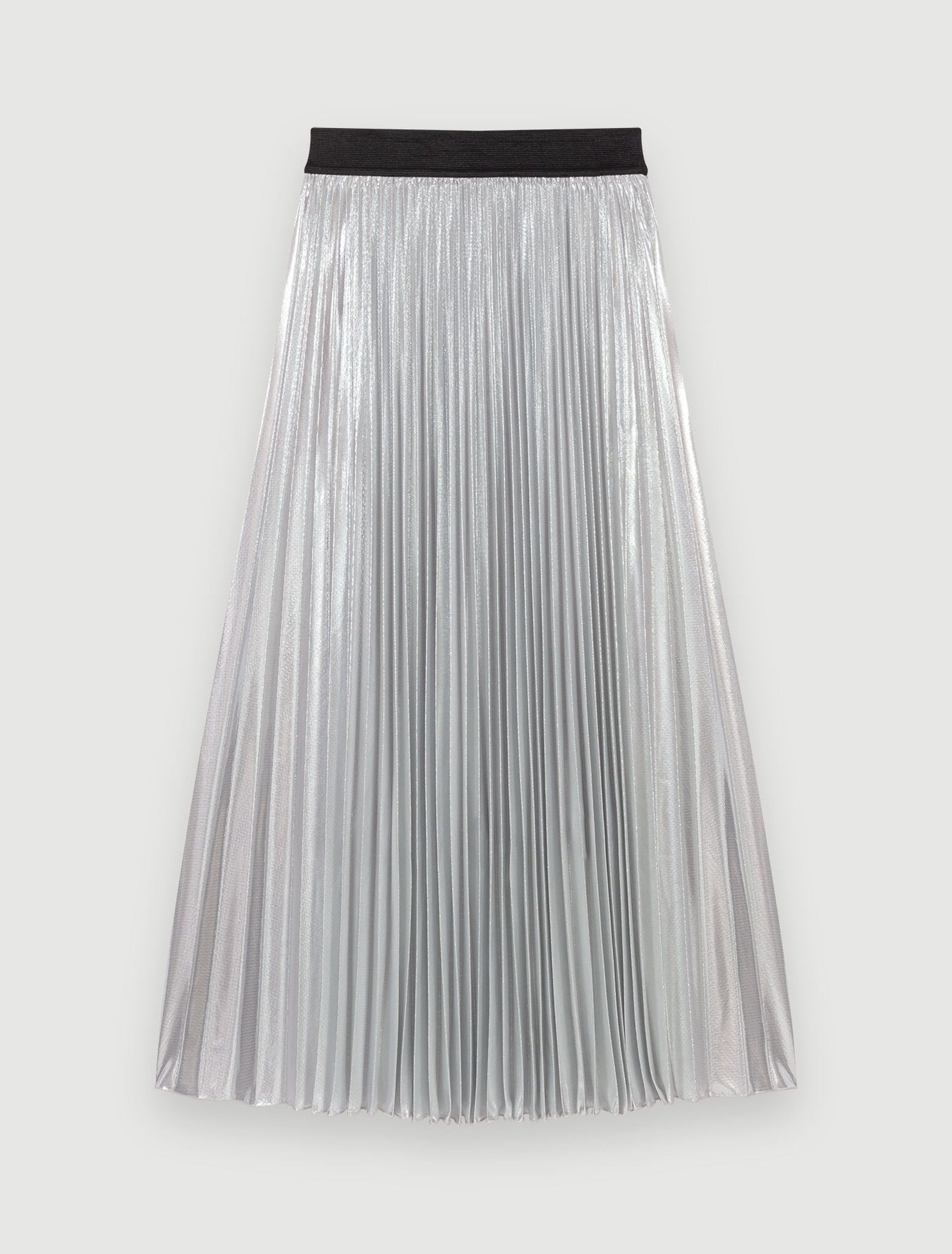 Silver pleated skirt