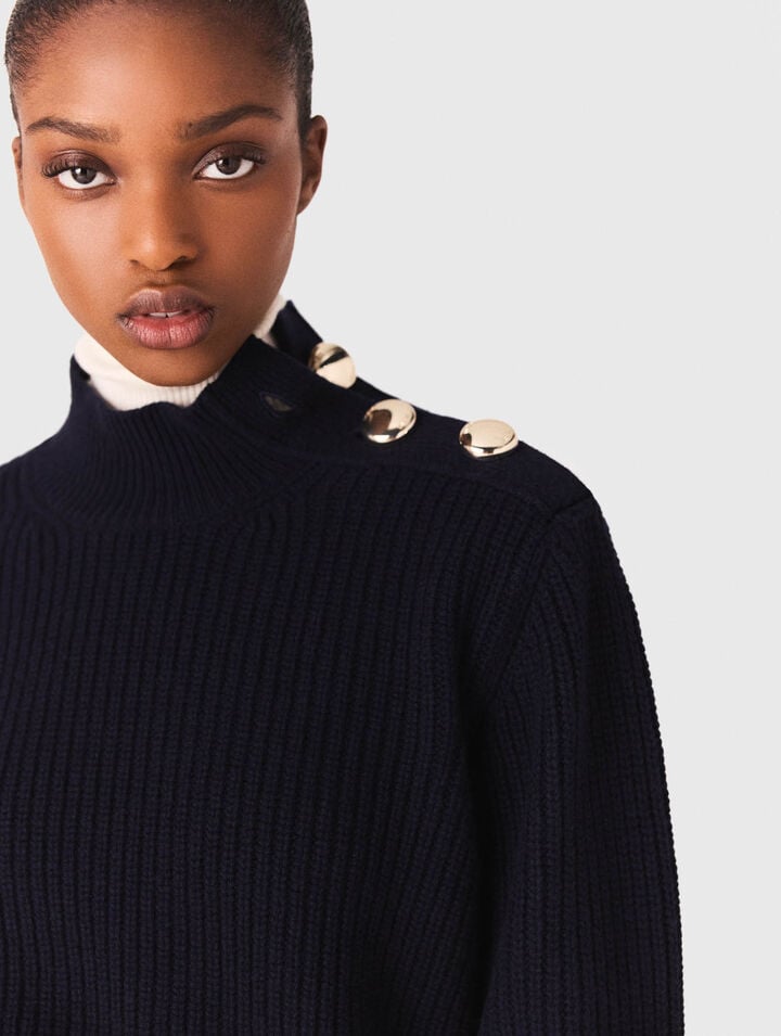 Wool roll-neck jumper