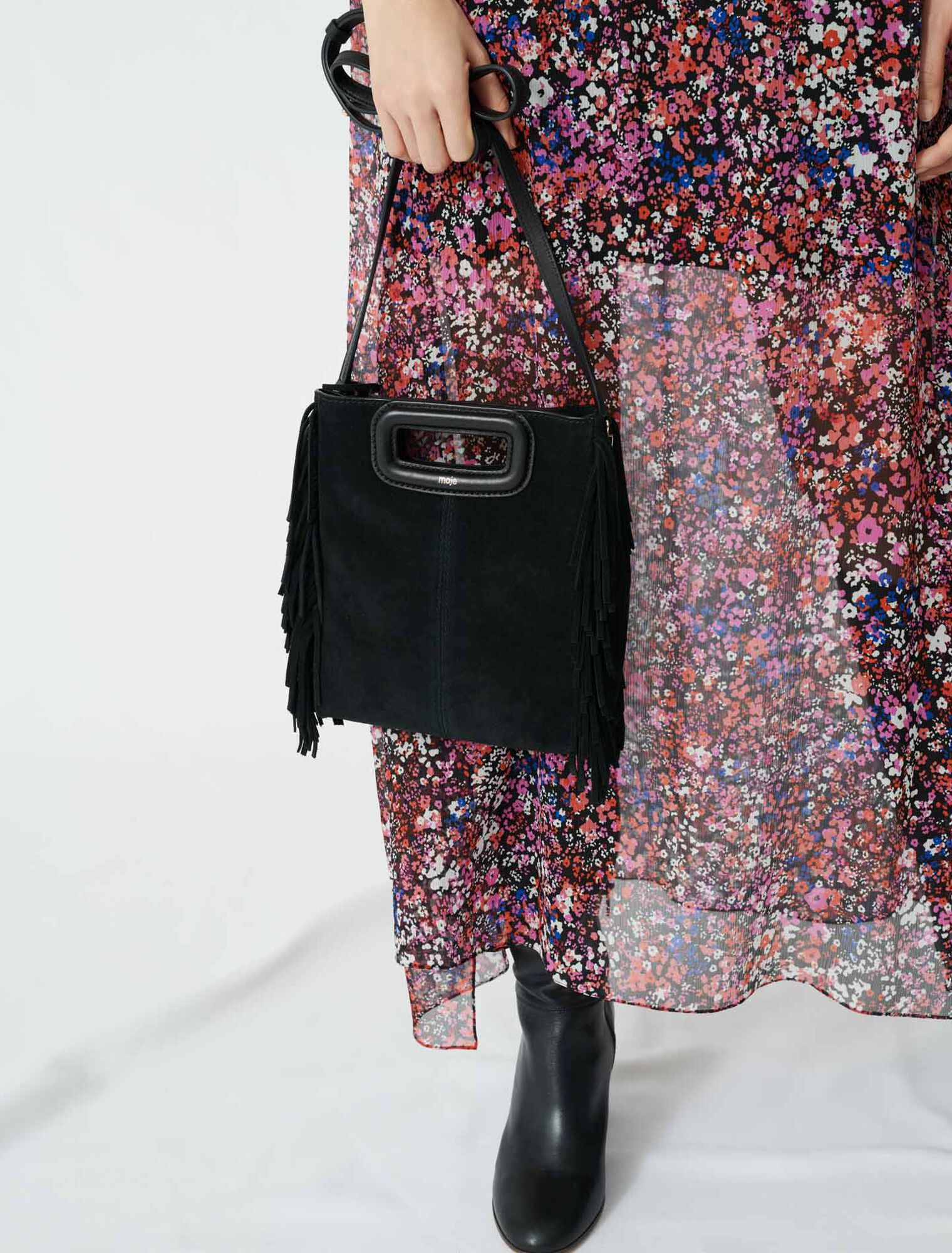 Sac M en cuir suède