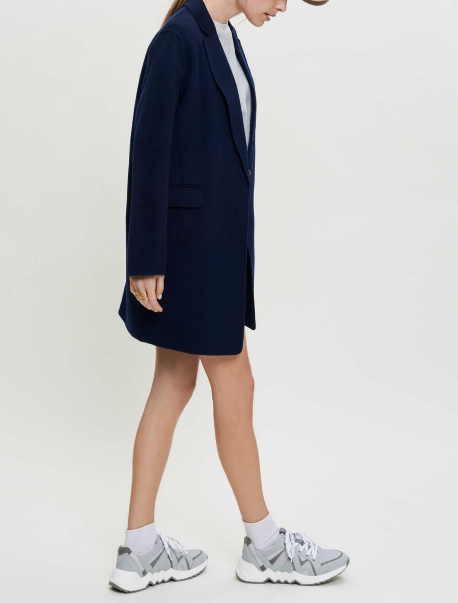 Manteau en double face façon veste