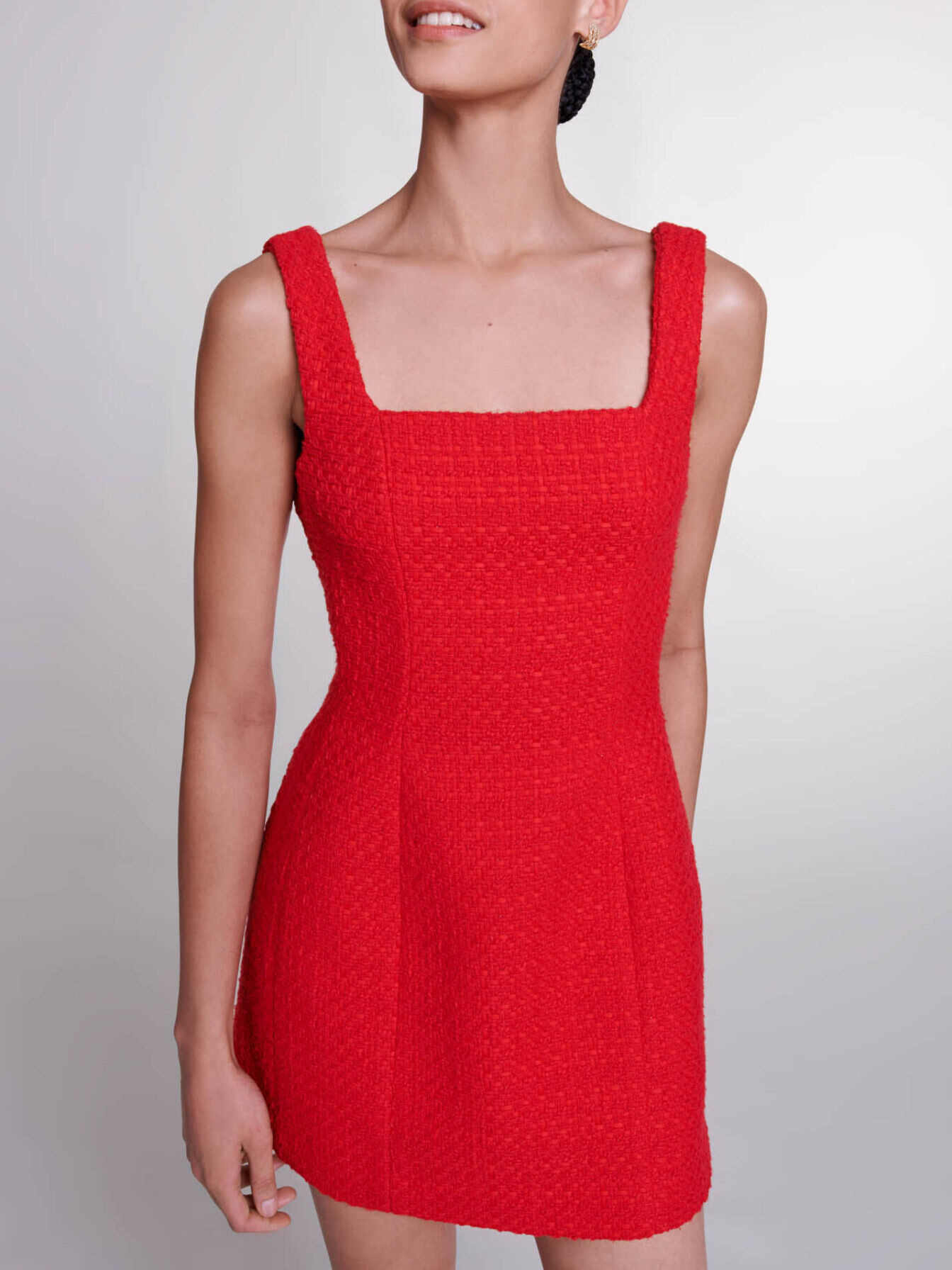 ワンピース May Tweed Mini Dress Short tweed dress Red For Women | Maje