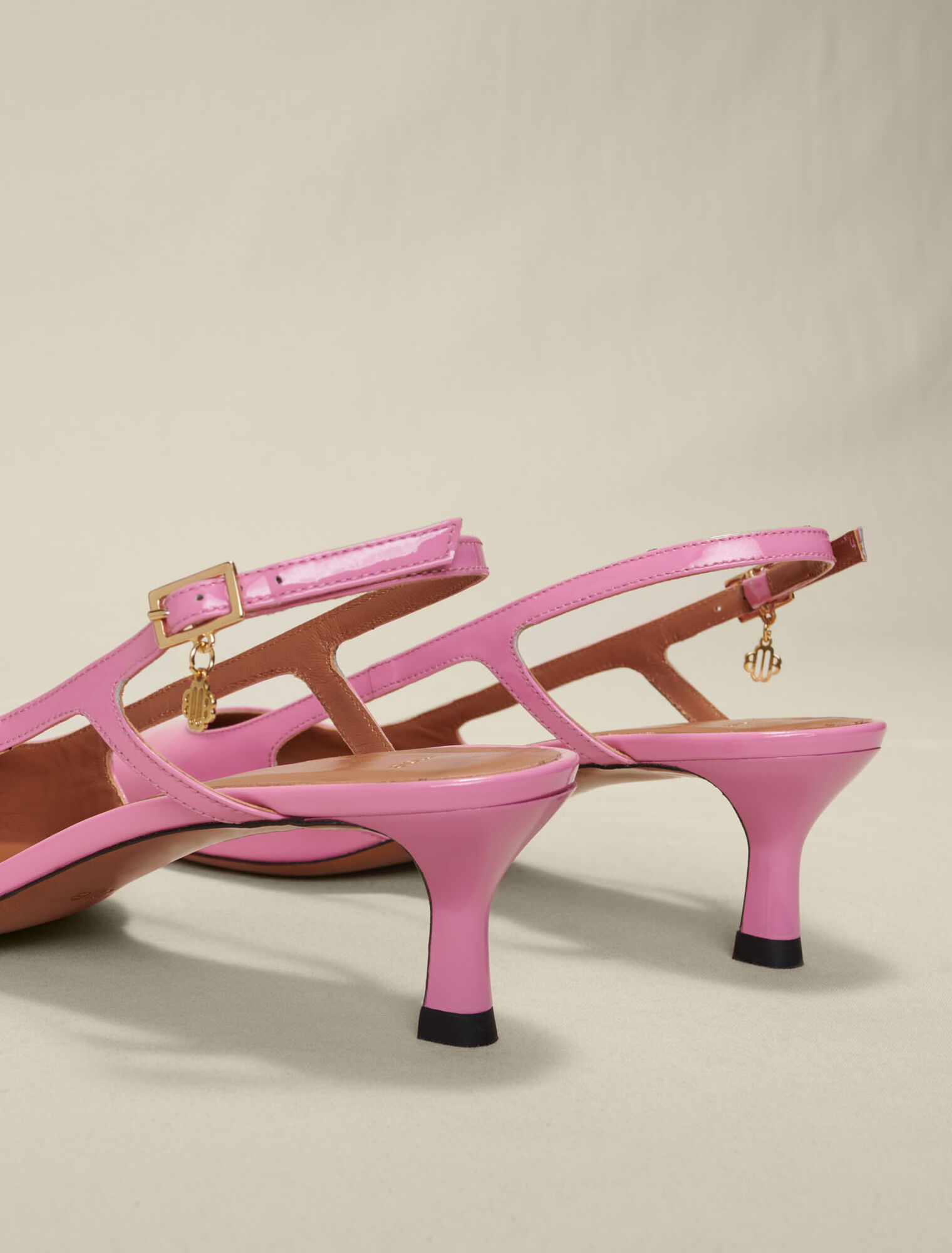 Lacquered pink heels