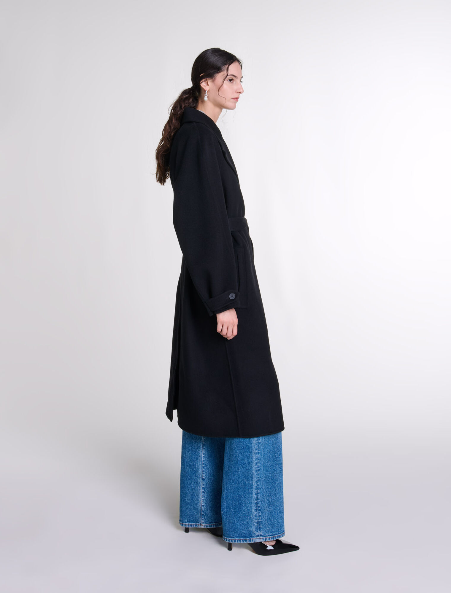 Manteau mi-long double face