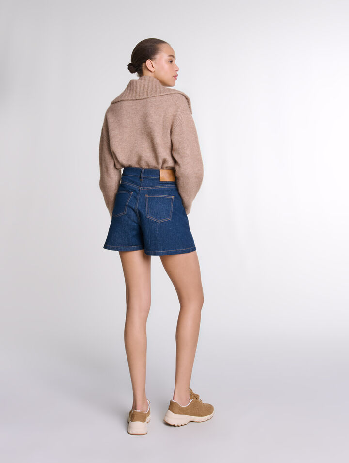 Short trompe l'œil en denim