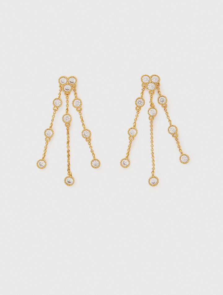 Gold-plated recycled brass earrings